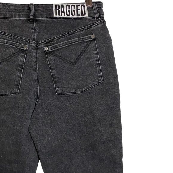 The Ragged Priests High Rise Slim Straight Leg Black Jeans Distressed Ripped 30 - Picture 10 of 15